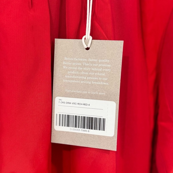 Everlane Red The City Stripe Ruched Dress - Picture 10 of 15